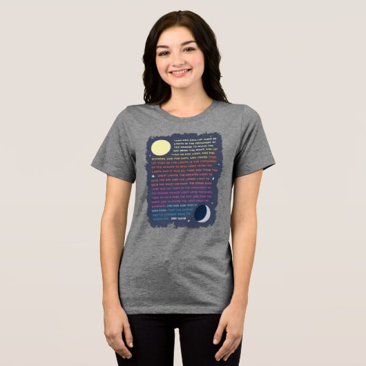 Genesis Sun, Moon & Stars Tri-Blend Shirt (Vorderseite voll)