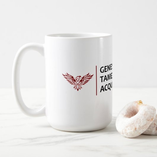 Genesis Tamed Acquisitions Corporate Logo Tasse (Mit Donut)