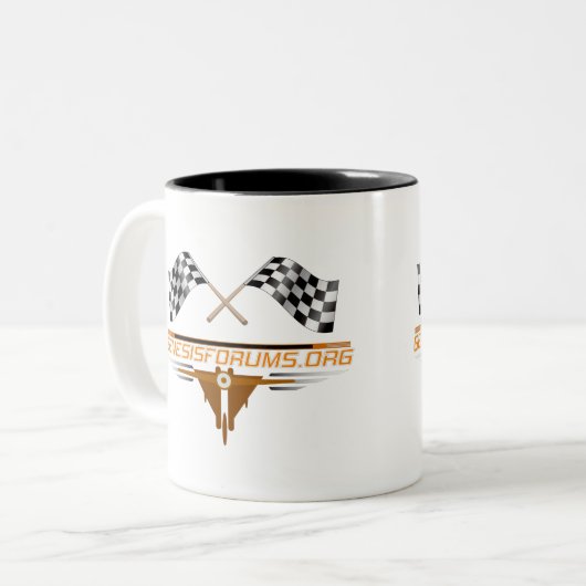 Genesisforums.org-Kaffeetasse Zweifarbige Tasse (Vorderseite Links)
