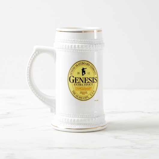 GeneStout Limited-Ausgabe Stein Bierglas (Links)