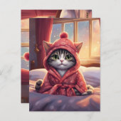 Genesungsgrüße einer kleinen Katze 2 Postkarte (Vorne/Hinten)