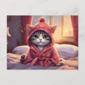 Genesungsgrüße einer kleinen Katze 2 Postkarte (Rückseite)