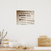 Genetic code and genetic counseling definitions poster (Küche)