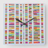 Genetic Equality Wall Clock Quadratische Wanduhr (Vorderseite)