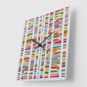 Genetic Equality Wall Clock Quadratische Wanduhr (Winkel)