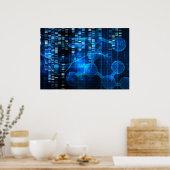 Genetic Science Research as a Medical Abstract Art Poster (Küche)