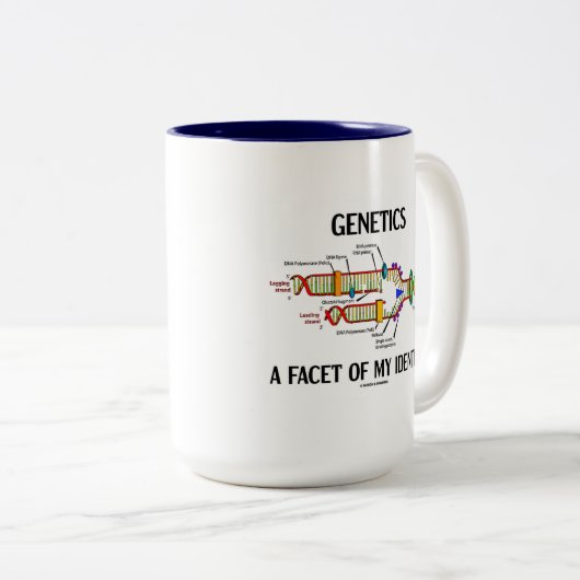 Genetik eine Facette meiner Identität Zweifarbige Tasse (VorderseiteRechts)