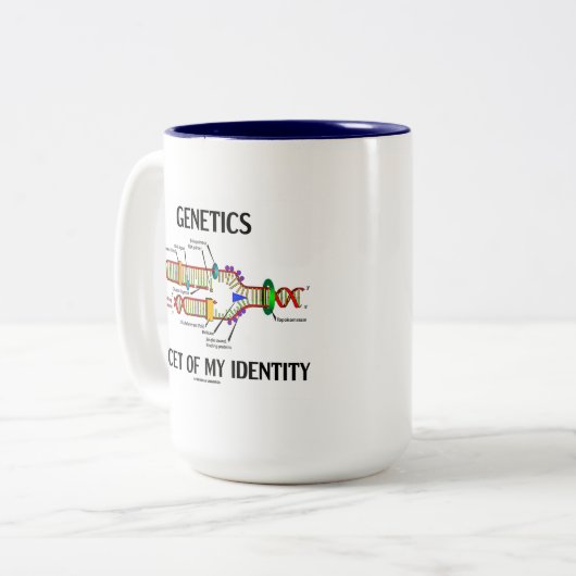 Genetik eine Facette meiner Identität Zweifarbige Tasse (Vorderseite Links)