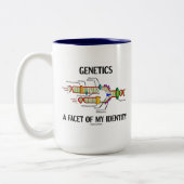 Genetik eine Facette meiner Identität Zweifarbige Tasse (Links)