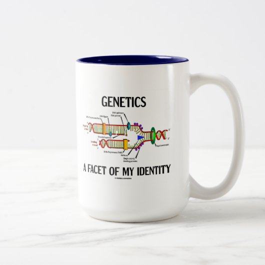 Genetik eine Facette meiner Identität Zweifarbige Tasse (Rechts)