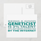 Genetiker 3% Talent Postkarte (Vorne/Hinten)