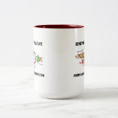 Genetiker-Ansicht-Leben von einer verdrehten Zweifarbige Tasse (Mittel)