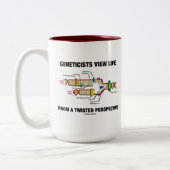 Genetiker-Ansicht-Leben von einer verdrehten Zweifarbige Tasse (Links)