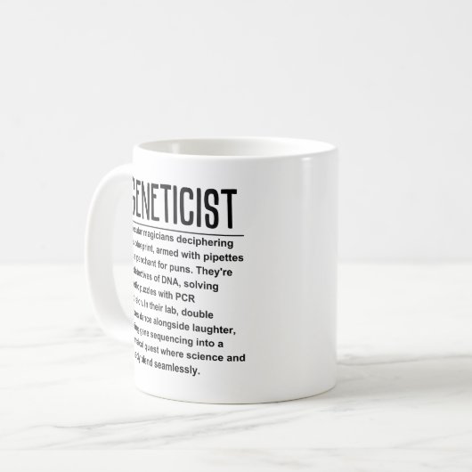 Genetiker Kaffeetasse (Vorderseite Links)