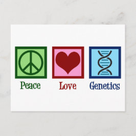 Genetiker Peace Liebe Genetics Company Postkarte