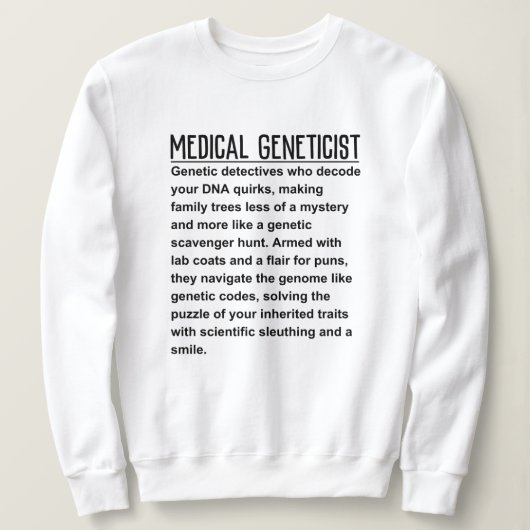 Genetiker Sweatshirt (Design vorne)