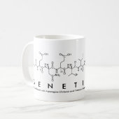 Genetikerpeptid-Namen-Tasse Kaffeetasse (Vorderseite Links)