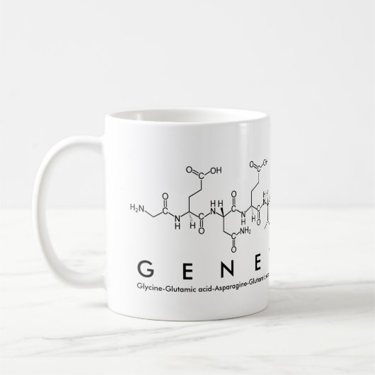 Genetikerpeptid-Namen-Tasse Kaffeetasse (Links)