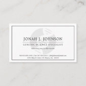 Genetikspezialist | Minimal Gene|DNA Symbol Visitenkarte (Vorderseite)