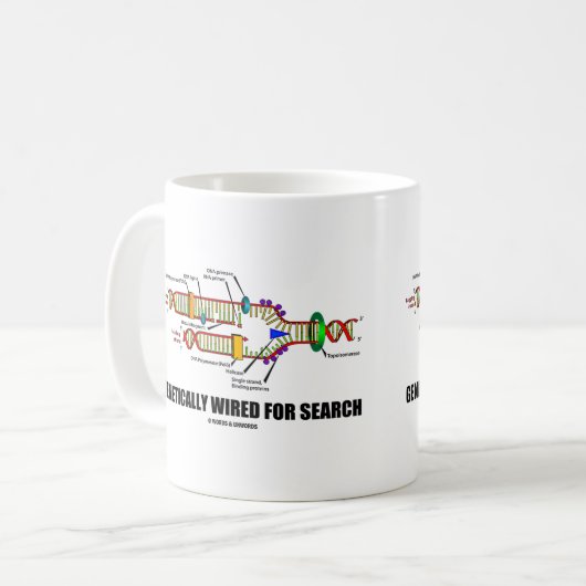 Genetisch mit dem Spaß zur DNA-Replikation suchen Kaffeetasse (Vorderseite Links)