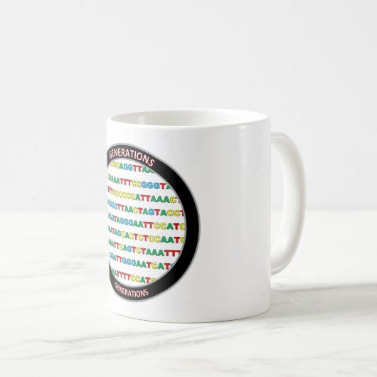 GENETISCHE CODE-Tasse Kaffeetasse (VorderseiteRechts)