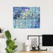 Genetische Kunst Psychedelisches Glas Blocks Hues Poster (Heimbüro)