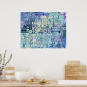 Genetische Kunst Psychedelisches Glas Blocks Hues Poster (Küche)