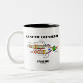 Genetischer Ratgeber im Inneren (DNA-Replikation) Zweifarbige Tasse (Links)