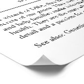 Genetischer Ratgeber Personalisiertes Geschenk Poster (Ecke)