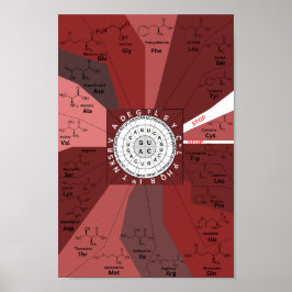 Genetisches Codon-Diagramm Rad der Aminosäuren in Poster