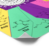 Genetisches Codon-Diagramm Rad der Aminosäuren Poster (Ecke)