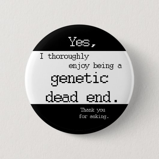 Genetisches Sackgasse-Button (schlicht) Button (Vorderseite)