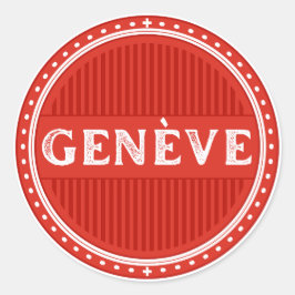 Geneva City Pride Emblem – Swiss Identity Runder Aufkleber