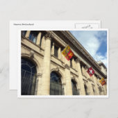 Geneva-Fahnen Postkarte (Vorne/Hinten)