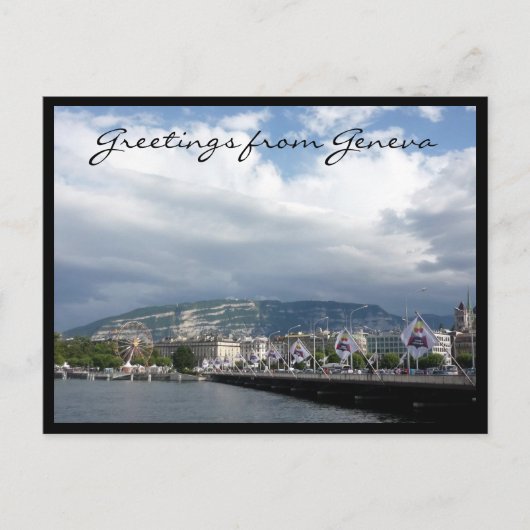 Geneva See Grüße Postkarte (Vorderseite)