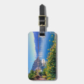 Geneva See in Montreux, Waadt, die Schweiz Gepäckanhänger (Vorderseite vertikal)