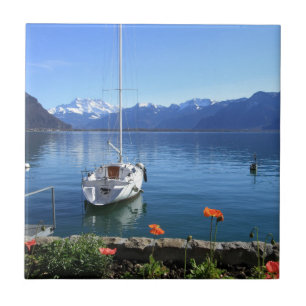 Geneva Seelandschaft, Montreux, die Schweiz Fliese