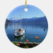 Geneva Seelandschaft, Montreux, die Schweiz Keramikornament (Hinten)