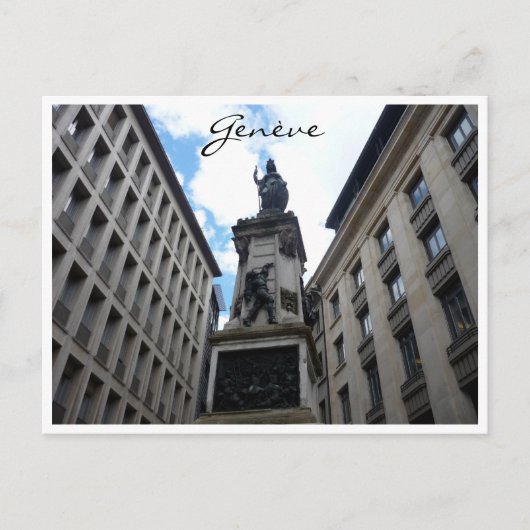 Genève-Denkmal Postkarte (Vorderseite)