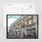 Genève Gebäude Postkarte (Vorne/Hinten)