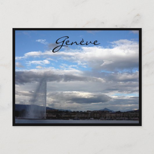 Genève Jet d'eau paquis Postkarte (Vorderseite)