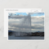 Genève jet d'eau postkarte (Vorne/Hinten)