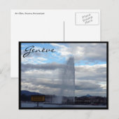 Genève jet d'eau postkarte (Vorne/Hinten)