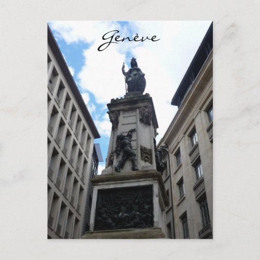Genève-Statue Postkarte (Vorderseite)