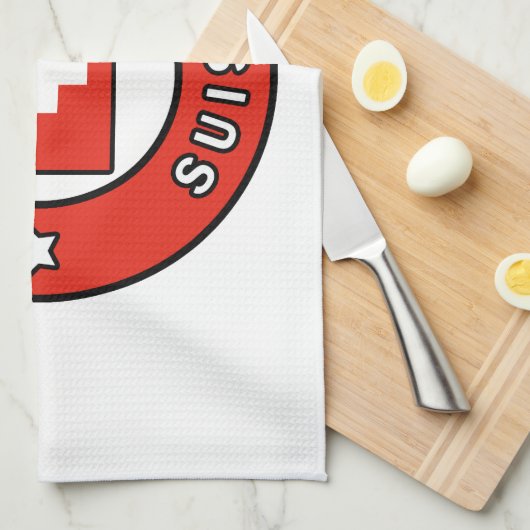 Genève Suisse Geschirrtuch (Viertel Falte)