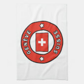Genève Suisse Geschirrtuch (Vertikal)