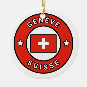 Genève Suisse Keramik Ornament