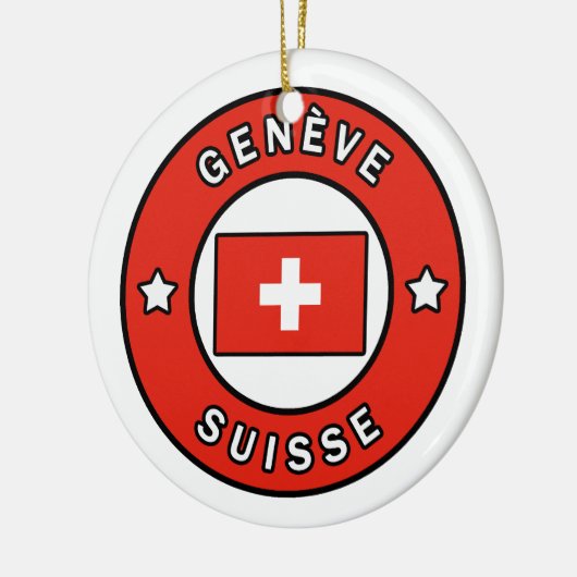 Genève Suisse Keramik Ornament (Links)