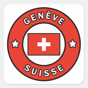 Genève Suisse Quadratischer Aufkleber