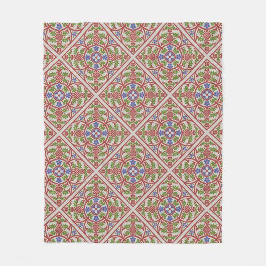 "Geneveive" Gotische Wiederbelebung Medallion Flee Fleecedecke (Vorderseite)